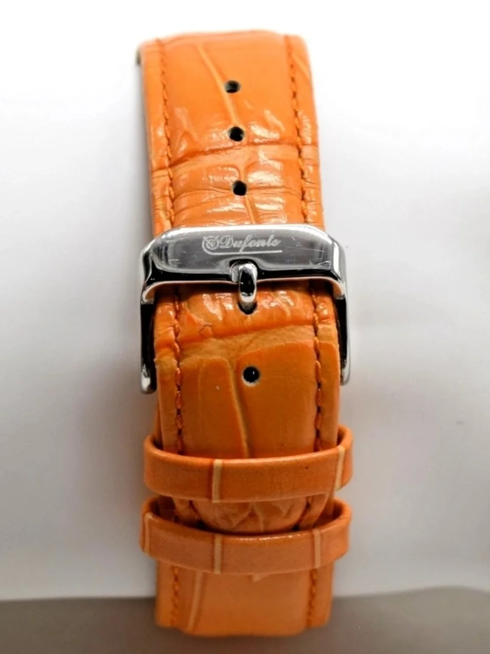 Unisex Dufonte by Lucien Piccard 727022OR All Steel 3 Register Orange Watch